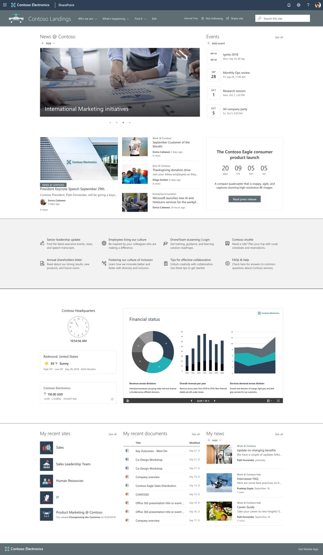 25 great examples of SharePoint Intranet in Microsoft 365