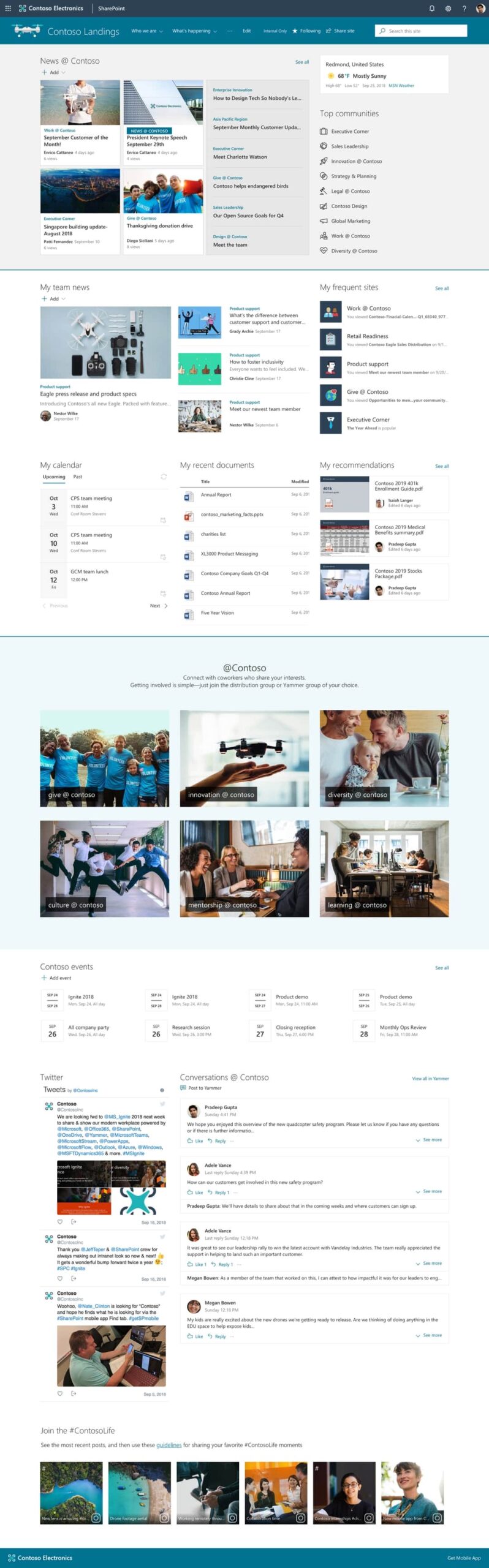 25 great examples of SharePoint Intranet in Microsoft 365