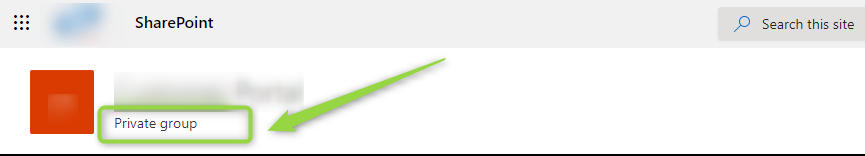 Private Group assigned to SharePoint Site