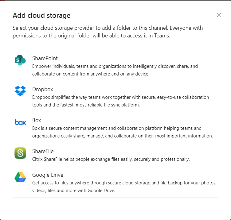 Integrate Teams With Box Dropbox Google Drive Or Citrix Files Microsoft 365 Atwork