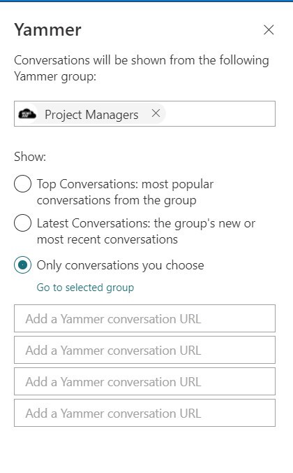 New Yammer web parts for SharePoint Online in Microsoft 365