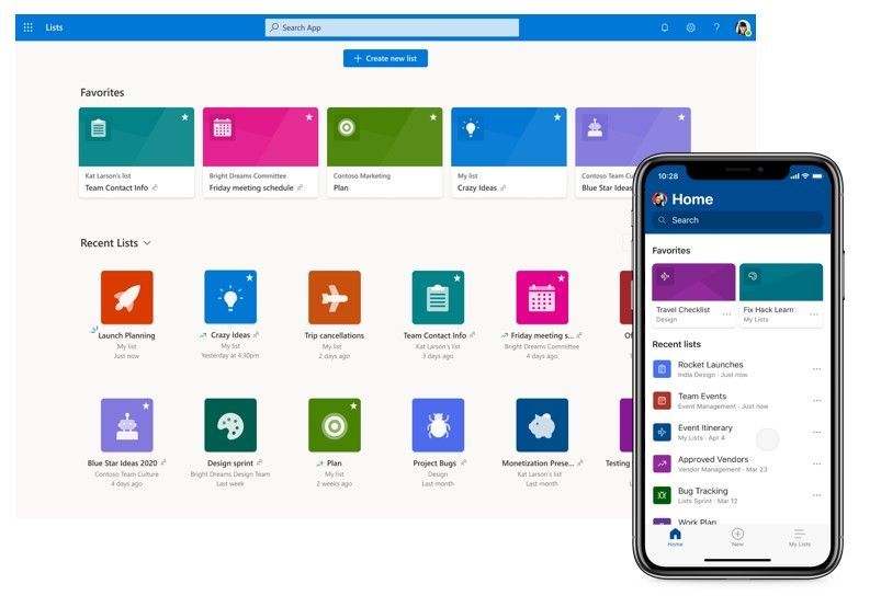 Microsoft Lists app - Microsoft 365 atWork