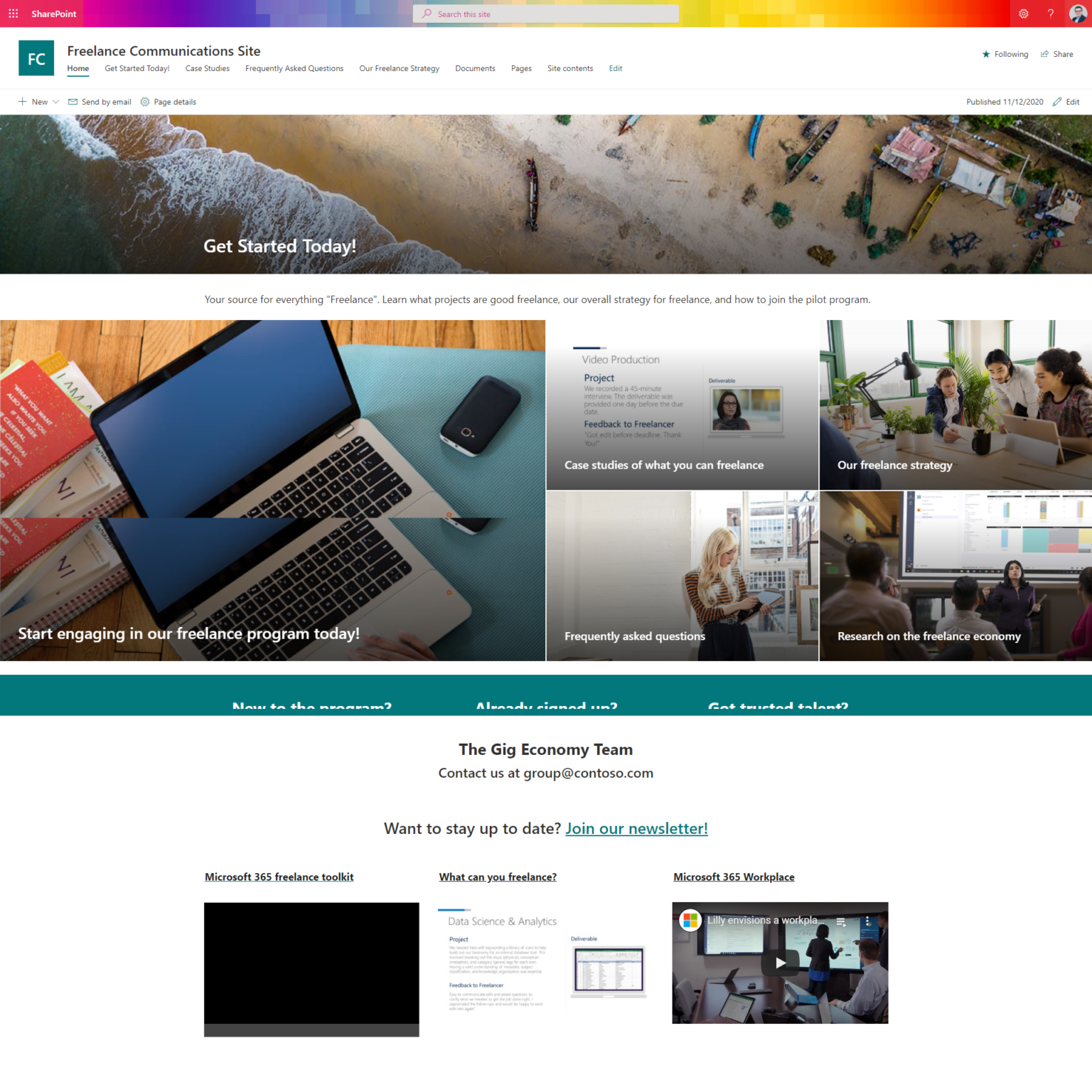 New SharePoint site templates - Microsoft 365 atWork