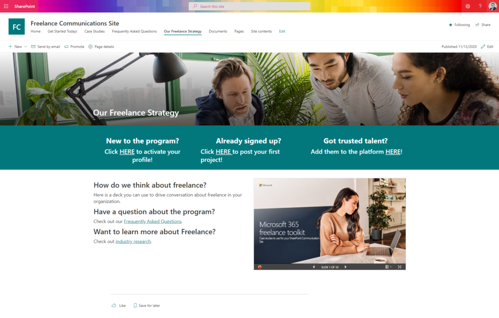 New site templates for SharePoint Online in Microsoft 365