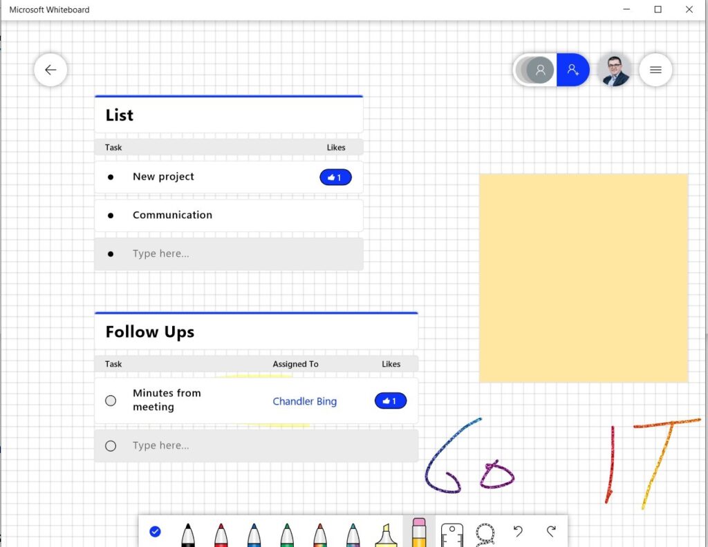 How to use Whiteboard app in Microsoft Teams meeting