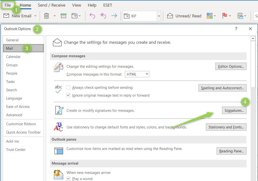 how to add signature in outlook microsoft 365