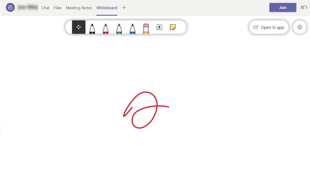 How to use Whiteboard app in Microsoft Teams meeting