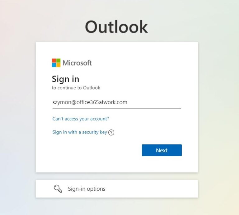 microsoft 365 outlook log in