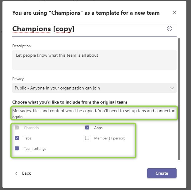 How to migrate team and channels in Microsoft Teams