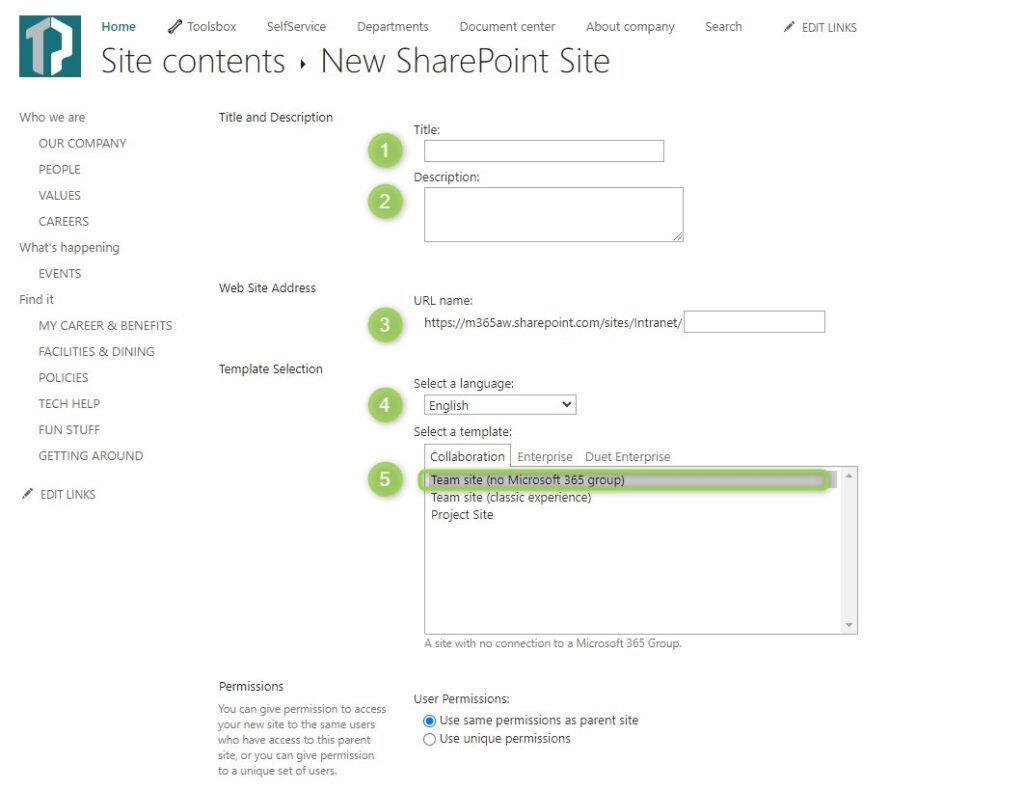 How to create SharePoint Online subsites in Microsoft 365