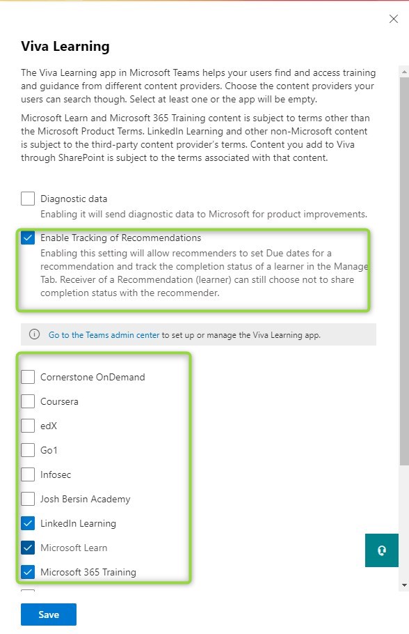 Guideline for Microsoft Viva Learning in Microsoft 365