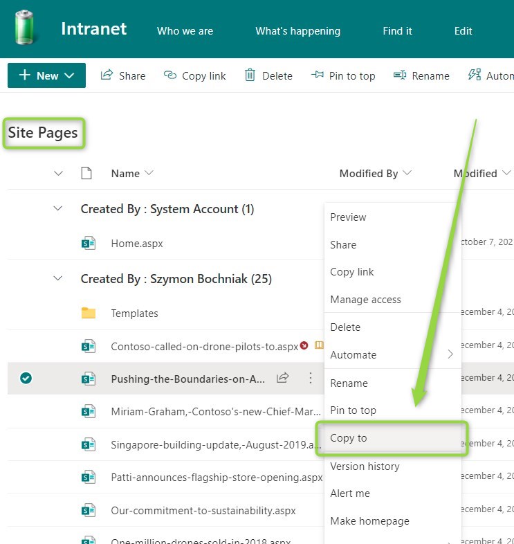 Sharepoint Copy Page To Different Site