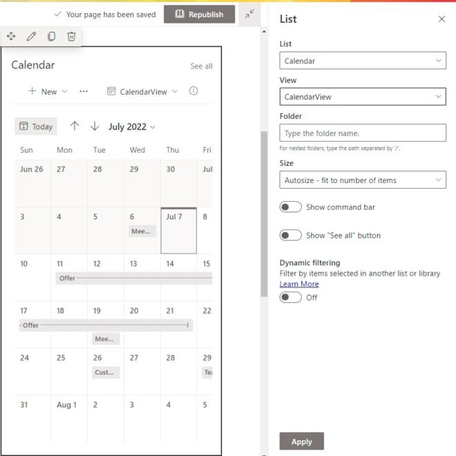 Create Color Calendar for SharePoint Online in Microsoft 365