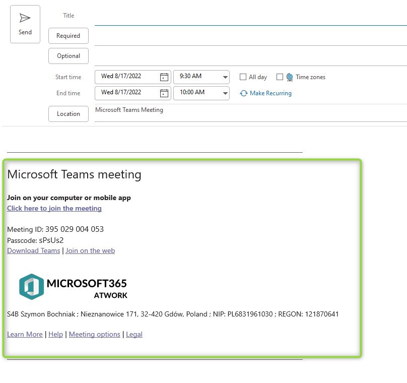 How to manage Microsoft Teams invite in Microsoft Outlook