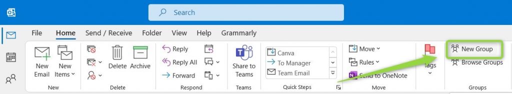 How to create Email Group in Microsoft Outlook in Office 365