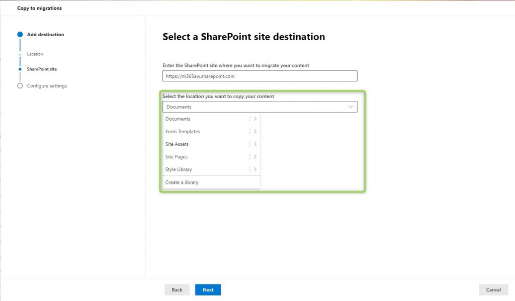 Guidelines for Migration Manager tool in Microsoft 365